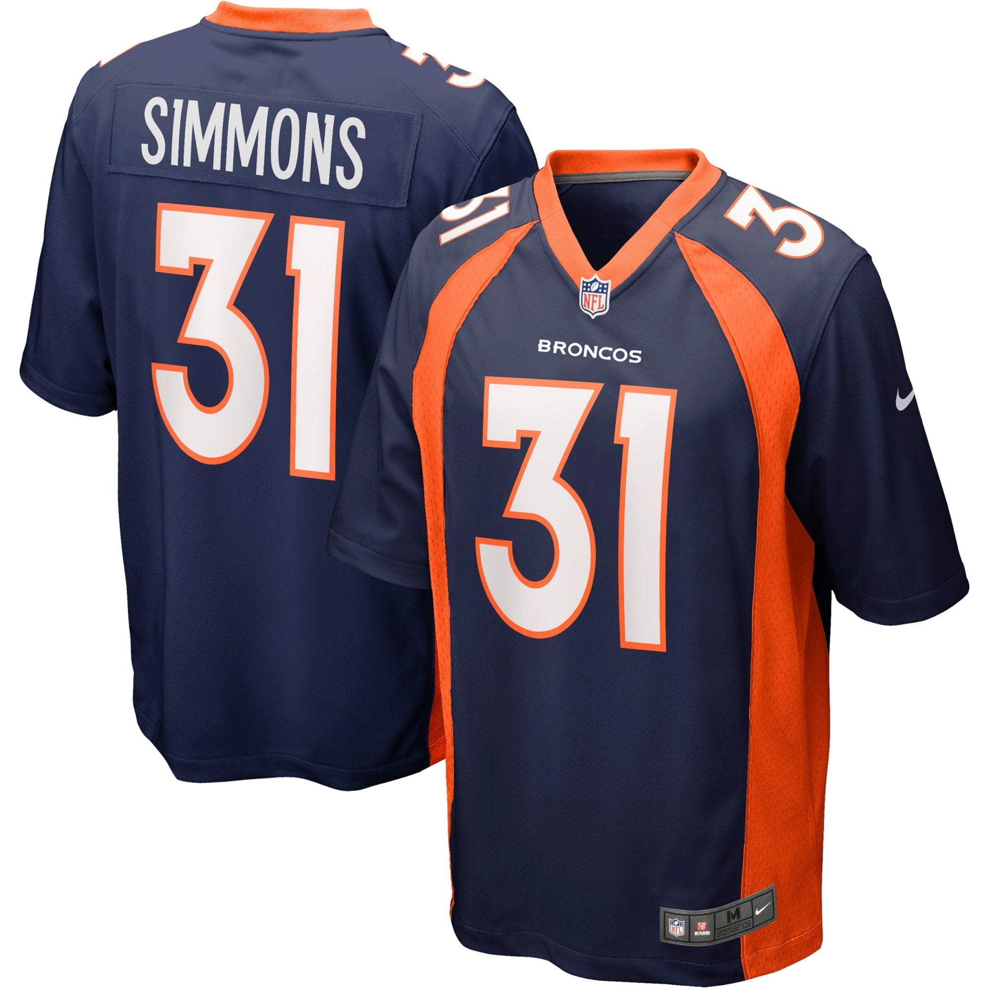 Justin Simmons Denver Broncos Nike Alternate Game Jersey - Orange/Navy