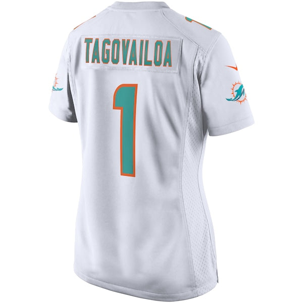 Tua Tagovailoa Miami Dolphins Nike Women's Game Jersey - White/Aqua