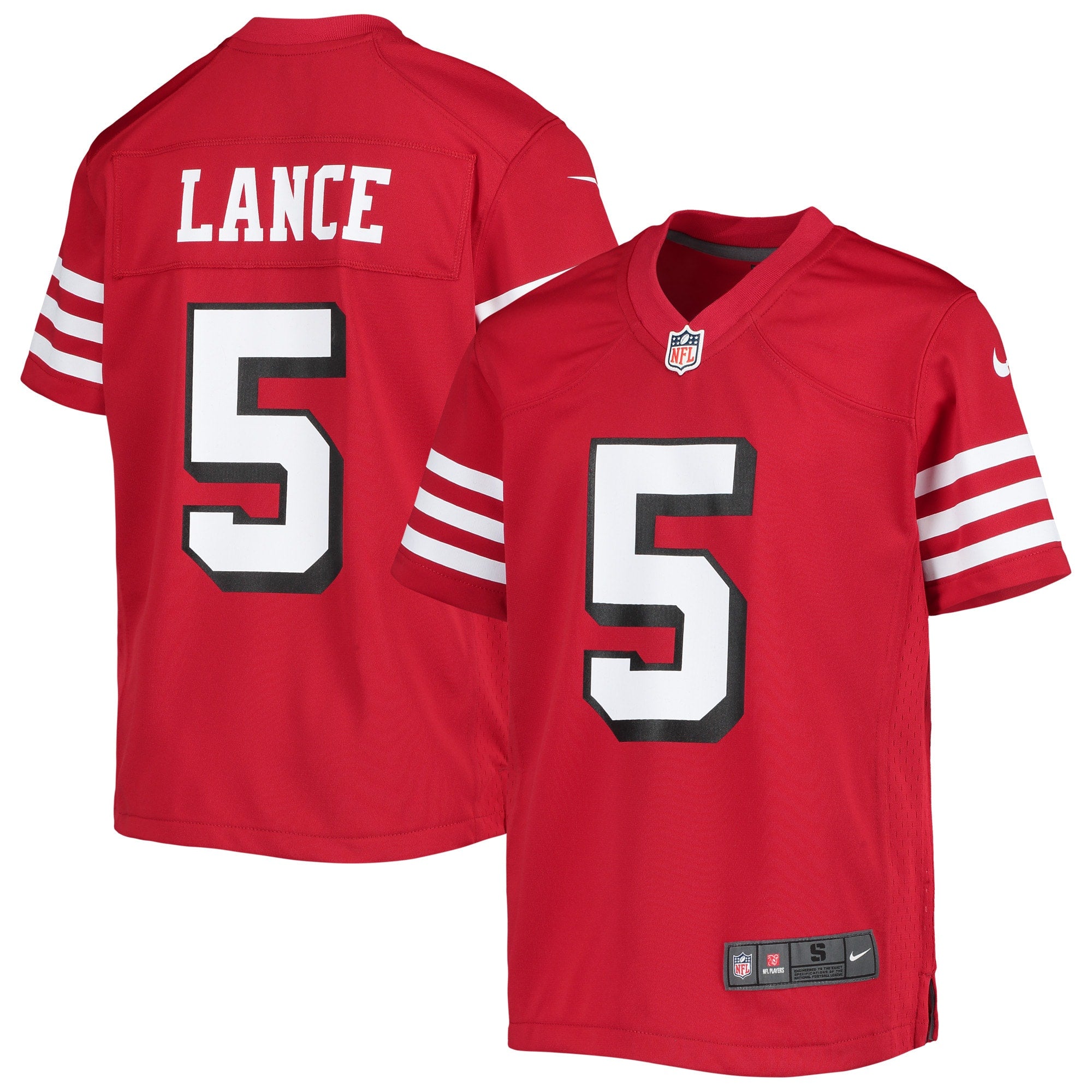 Trey Lance San Francisco 49ers Nike Youth Game Jersey - White/Scarlet