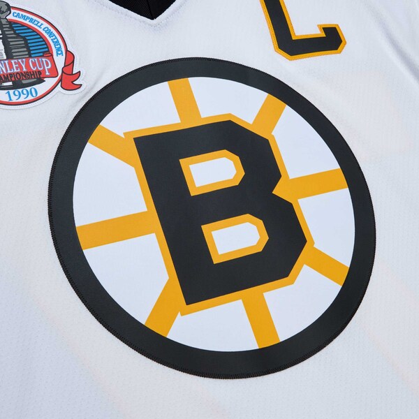 Ray Bourque Boston Bruins Captain Patch 1989/90 Blue Line Player Jersey - White