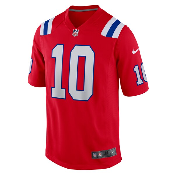 Mac Jones New England Patriots Nike Game Jersey - Red/Navy/White