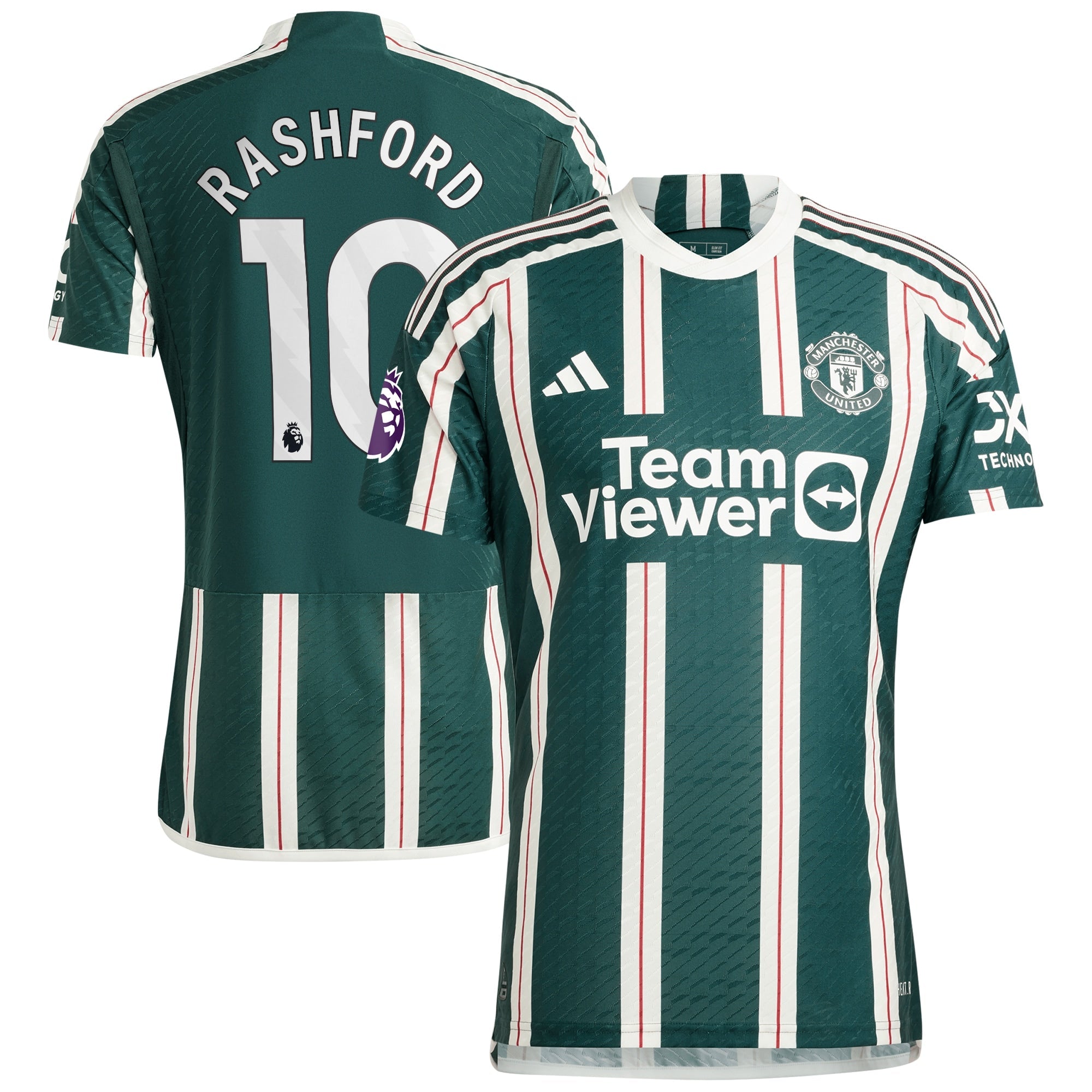 Marcus Rashford Manchester United adidas 2023/24 Home Authentic Player Jersey - Red/Green