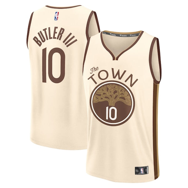 Jimmy Butler III Golden State Warriors  Youth 2025/26 City Edition Fast Break Jersey - Tan