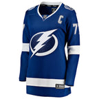 Victor Hedman Tampa Bay Lightning  Women's Home Captain Patch Breakaway Jersey - Blue
