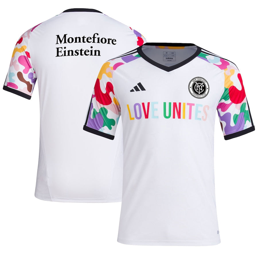 New York City FC adidas 2023 Pride Pre-Match Top - White