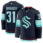 Philipp Grubauer Seattle Kraken  Home Premium Jersey - Deep Sea Blue
