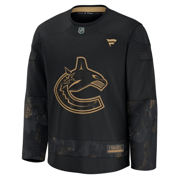 Vancouver Canucks  2024 Military Appreciation Practice Jersey - Black
