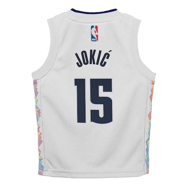 Nikola Jokic Denver Nuggets Nike Preschool 2024/25 Swingman Player Jersey -  City Edition - White