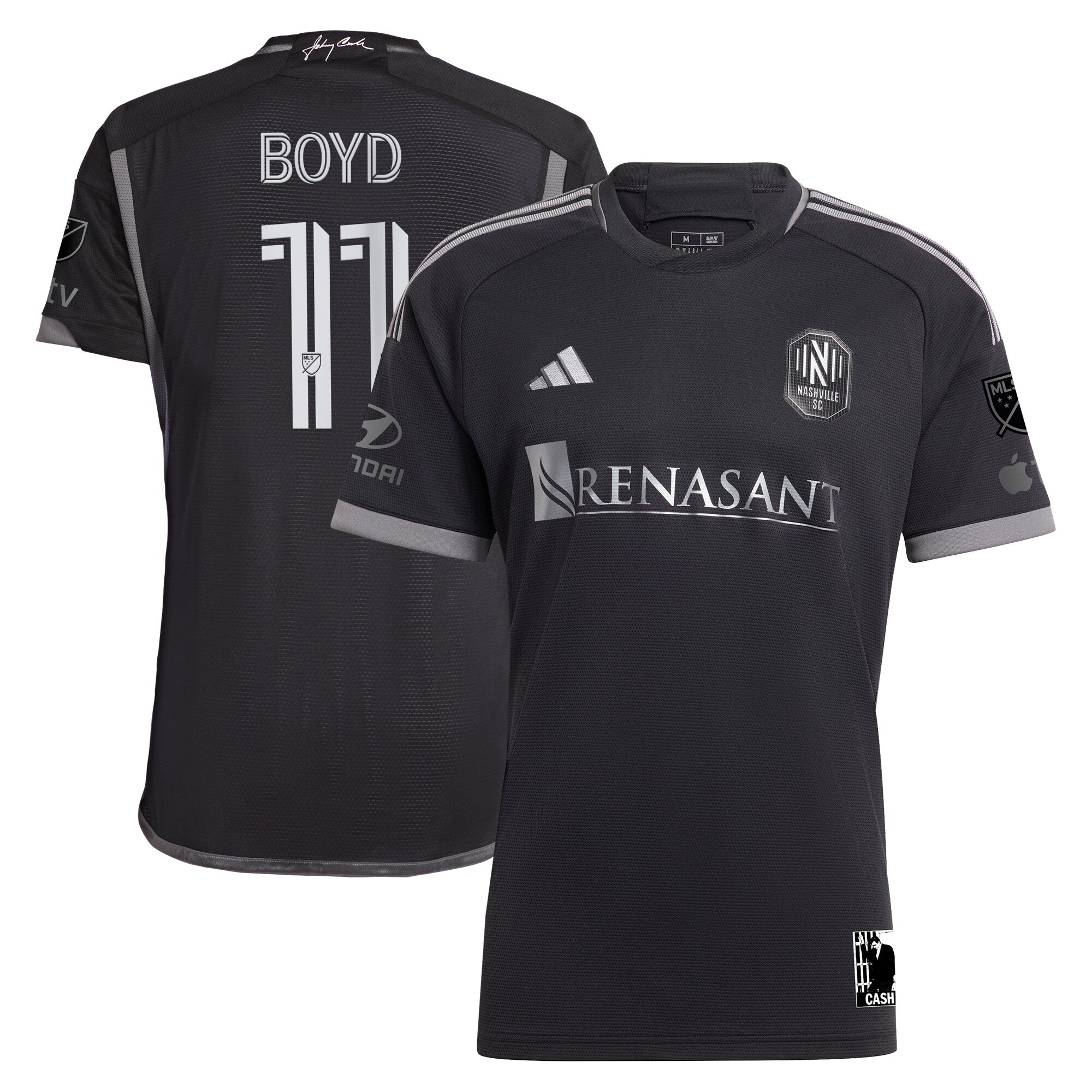 Tyler Boyd Nashville SC adidas 2024 The 615 Kit Authentic Player Jersey - Yellow/Black