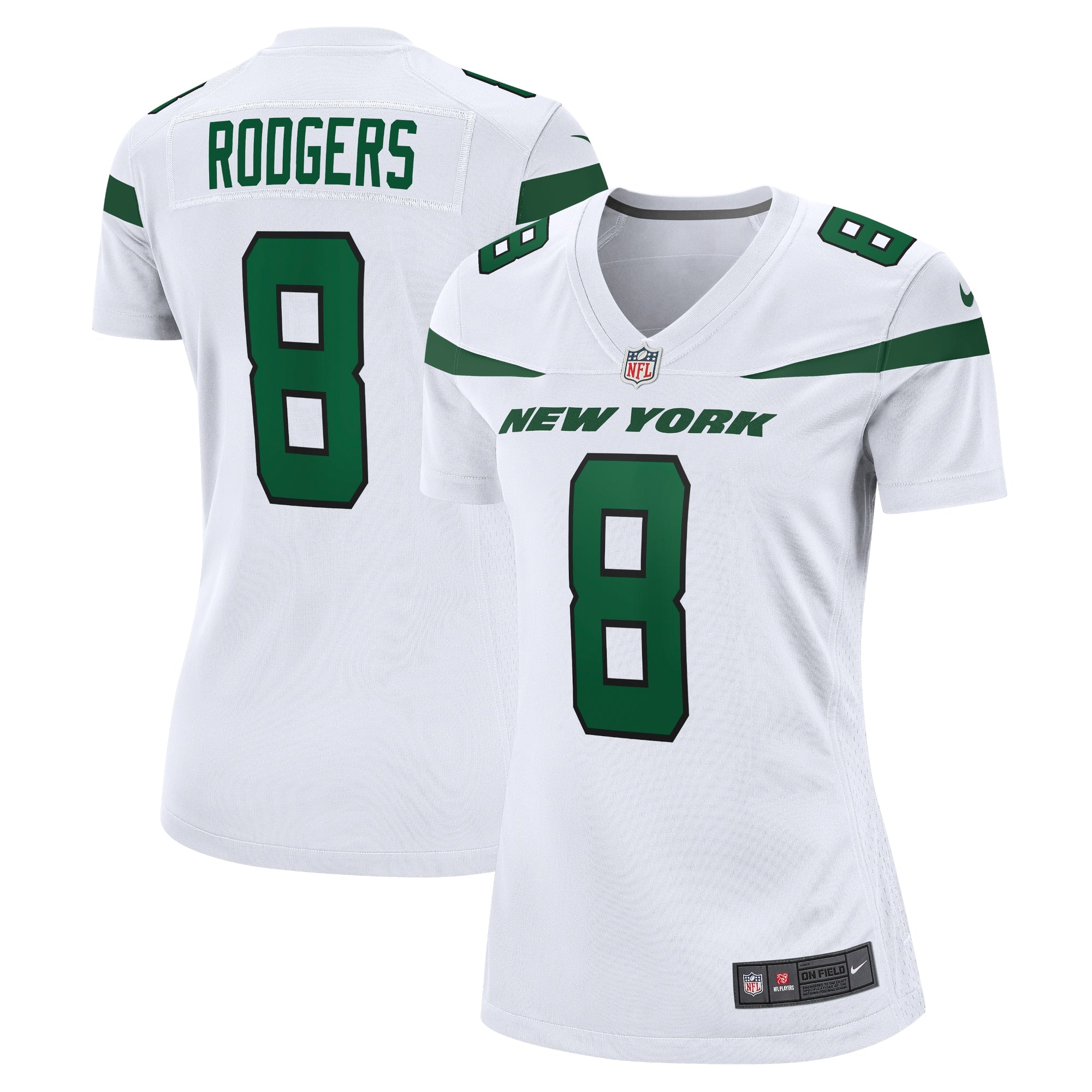 Aaron Rodgers New York Jets Nike Women's Player Jersey - Green/Black/White