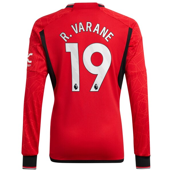 Raphael Varane Manchester United adidas 2023/24 Home Replica Long Sleeve Player Jersey - Red