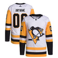 Pittsburgh Penguins adidas Away Custom Primegreen Authentic Pro Jersey – White