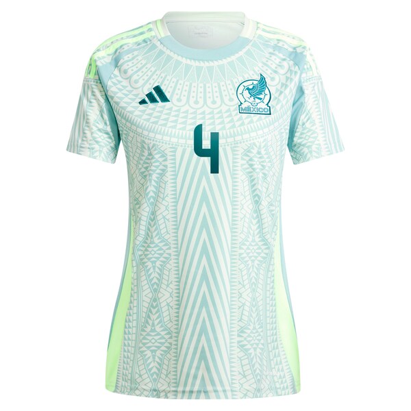 Edson Alvarez Mexico National Team adidas Women's 2024 Away Replica Player Jersey - Green/Burgundy