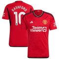 Marcus Rashford Manchester United adidas 2023/24 Home Replica Player Jersey - Red/Green