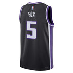 De'Aaron Fox Sacramento Kings Nike Unisex Swingman Jersey - Icon Edition - Black/White