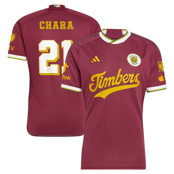 Diego Chara Portland Timbers adidas 2024 Archive Authentic Jersey - Red