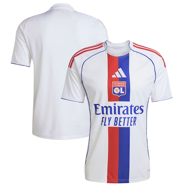 Olympique Lyonnais adidas 2025/26 Home Replica Jersey - White/Blue