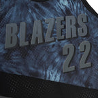 Clyde Drexler Portland Trail Blazers Hardwood Classics 1991/92 Tie-Dye Swingman Jersey - Black