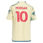 Lewis Morgan New York Red Bulls adidas Youth 2024 Daniel Patrick Kit Replica Jersey - Yellow