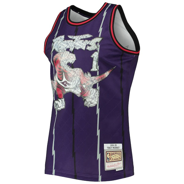 Tracy McGrady Toronto Raptors 1998/99 Hardwood Classics NBA 75th Anniversary Diamond Swingman Jersey - Purple