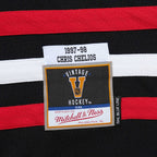 Chris Chelios Chicago Blackhawks  1997/98 Captain Patch Blue Line Player Jersey - Black