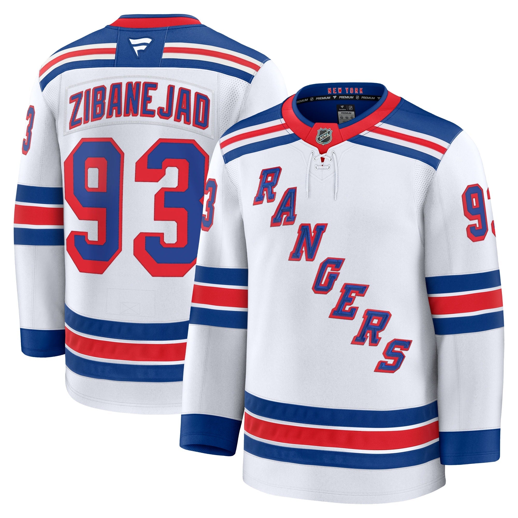 Mika Zibanejad New York Rangers  Home Premium Jersey - Blue/Navy/White