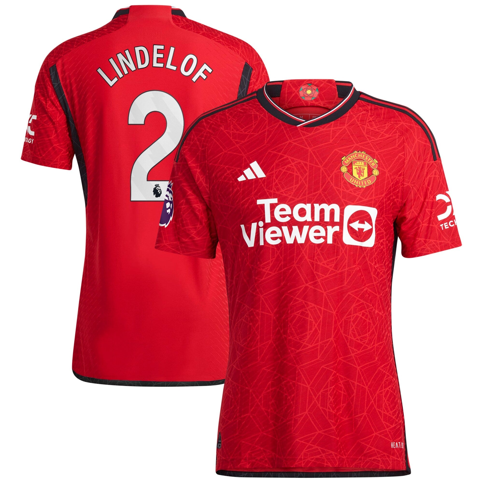 Victor Lindelof Manchester United adidas 2023/24 Away Authentic Player Jersey - Green/Red