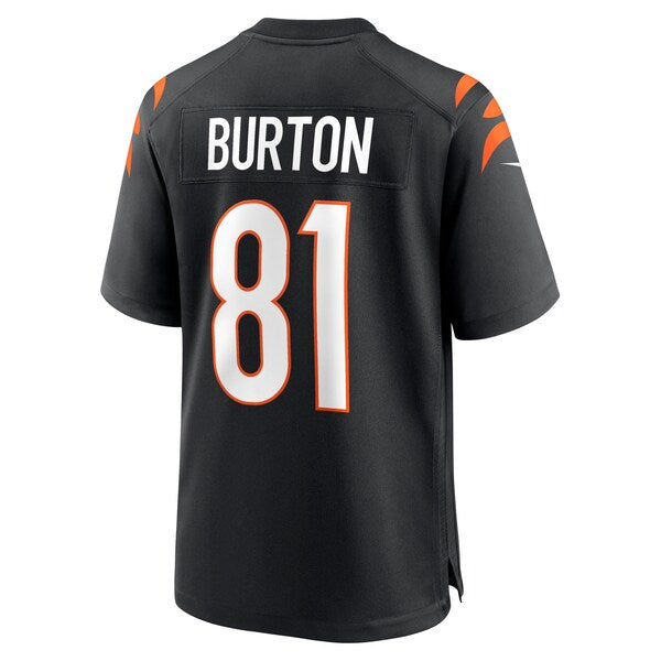 Jermaine Burton Cincinnati Bengals Nike  Game Jersey -  Black