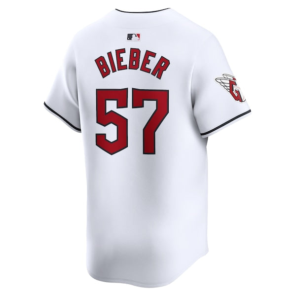 Shane Bieber Cleveland Guardians Nike Home Limited Player Jersey - White