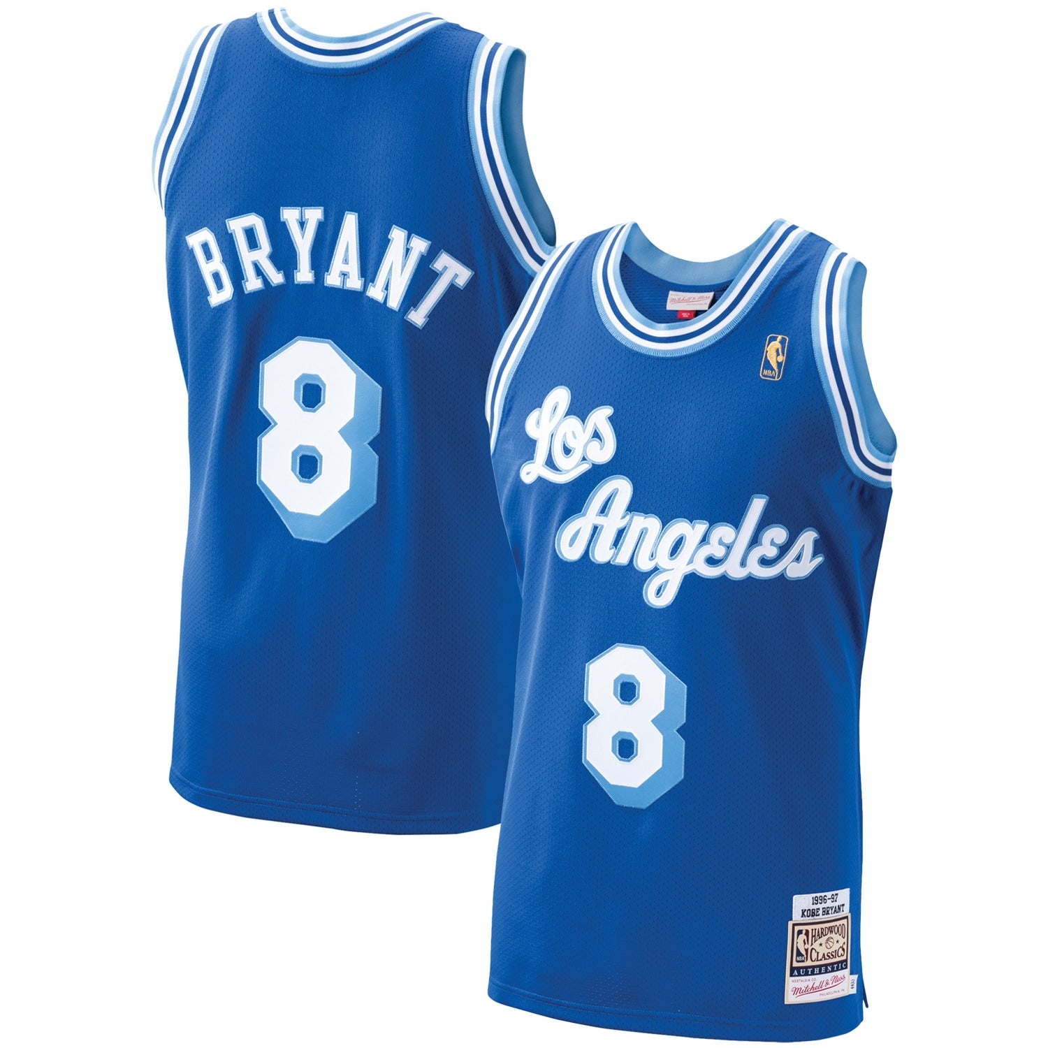 Men's Los Angeles Lakers Kobe Bryant Purple 1996/97 Hardwood Classics Authentic Jersey/Gold/Royal