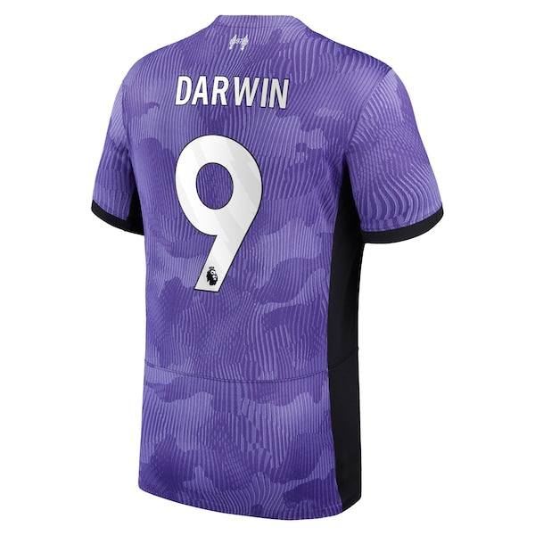 Darwin Núñez Liverpool Nike Youth 2023/24 Third Stadium Replica Player Jersey - Purple