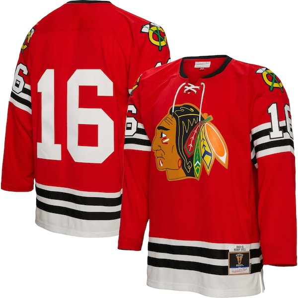 Bobby Hull Chicago Blackhawks  1960/61 Blue Line Player Jersey - Red