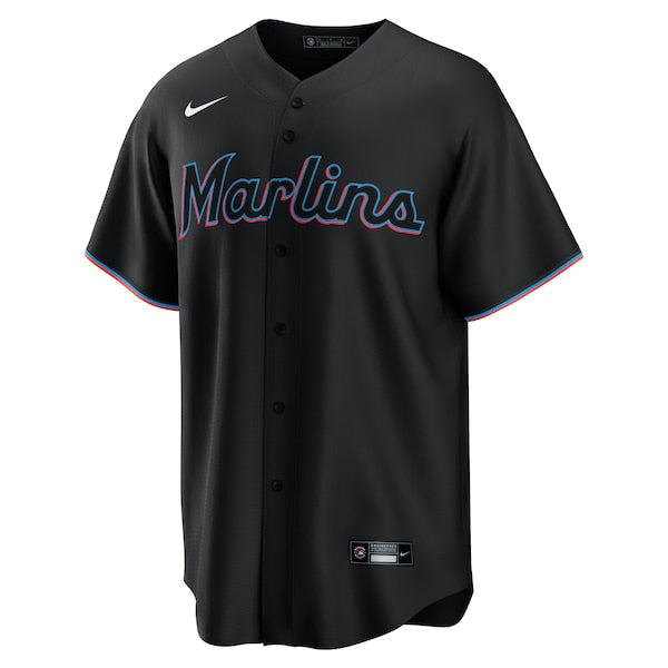 Jazz Chisholm Jr. Miami Marlins Nike Alternate Replica Player Jersey - Black/White