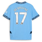 Kevin De Bruyne Manchester City Puma Youth 2024/25 Home Replica Player Jersey - Light Blue