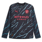 Bernardo Silva Manchester City Puma 2023/24 Third Long Sleeve Replica Player Jersey - Navy