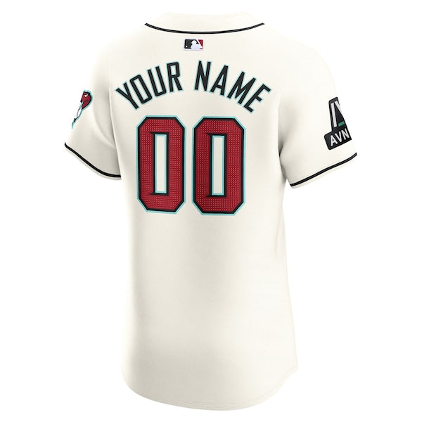 Arizona Diamondbacks Nike Home Elite Custom Patch Jersey - White