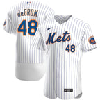 Jacob deGrom New York Mets Nike Home Authentic Player Jersey - White/Royal