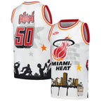 Miami Heat x Tats Cru Hardwood Classics Fashion Jersey - White