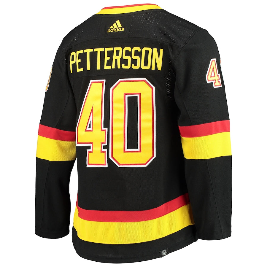 Elias Pettersson Vancouver Canucks adidas Alternate Authentic Pro Player - Jersey - Black