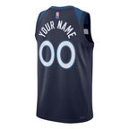 Minnesota Timberwolves Nike 2021/22 Diamond Swingman Custom Jersey - Icon Edition - Navy