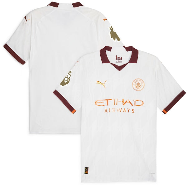 Manchester City Puma 2023/24 Away Authentic Jersey - White