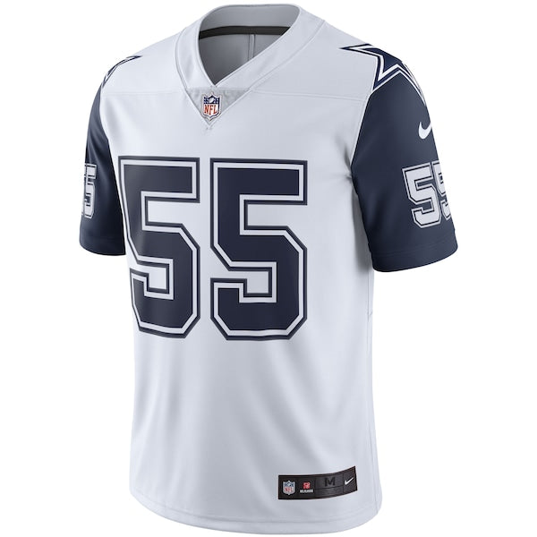 Leighton Vander Esch Nike Dallas Cowboys Color Rush Vapor Limited Jersey - White/Navy