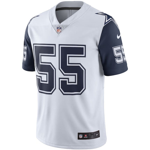 Leighton Vander Esch Nike Dallas Cowboys Color Rush Vapor Limited Jersey - White/Navy