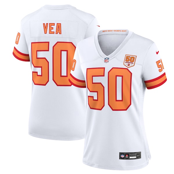 Vita Vea '76 Tampa Bay Buccaneers Nike Women's 50th Season Game Jersey - White/Red