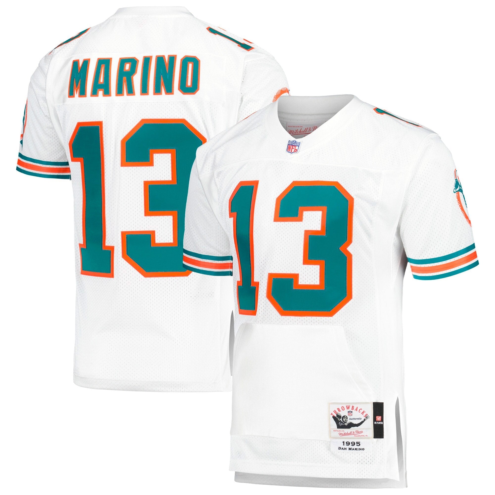 Dan Marino Miami Dolphins 1994 Authentic Throwback Retired Player Jersey - Aqua/White