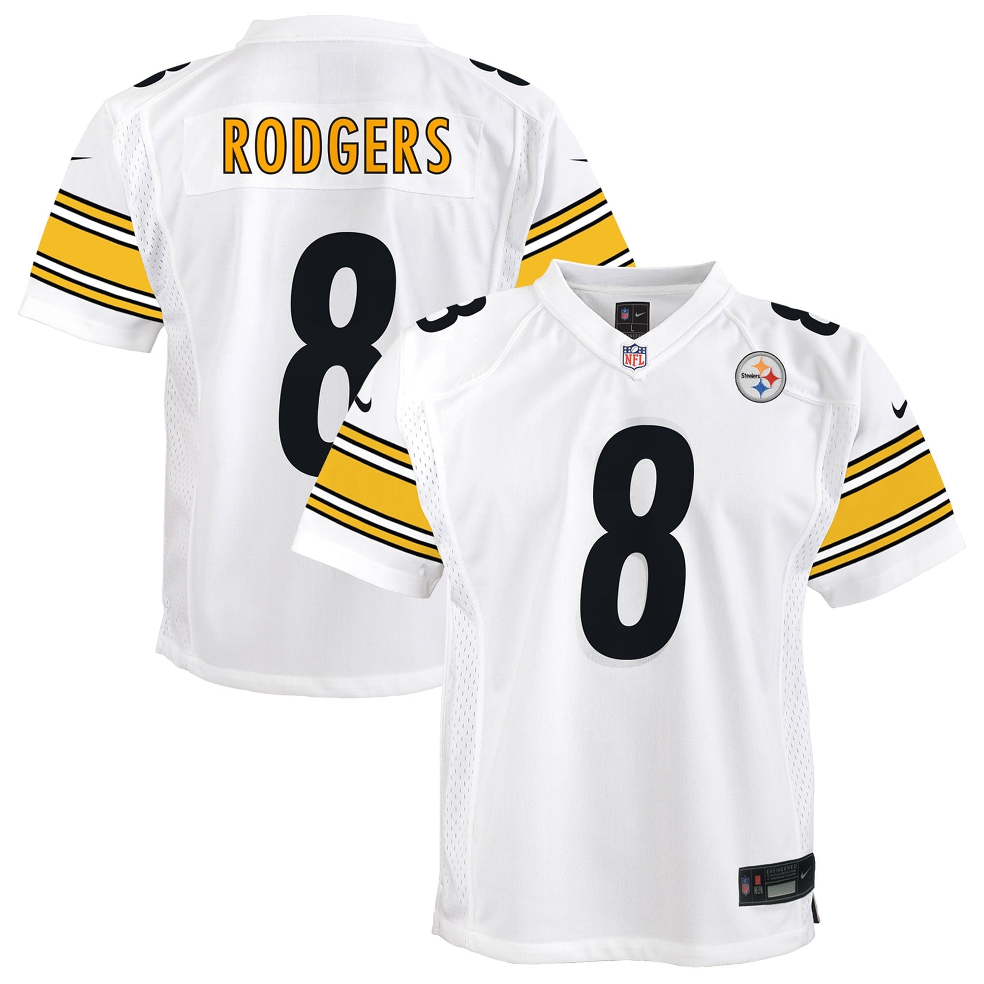 Aaron Rodgers Pittsburgh Steelers Nike Youth Game Jersey - Black/White