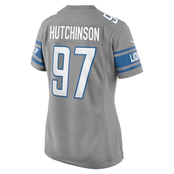 Aidan Hutchinson Detroit Lions Nike Women's Game Jersey - Silver/Blue