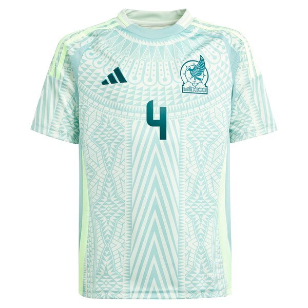Edson Alvarez Mexico National Team adidas Youth 2024 Away Replica Player Jersey - Green/Burgundy