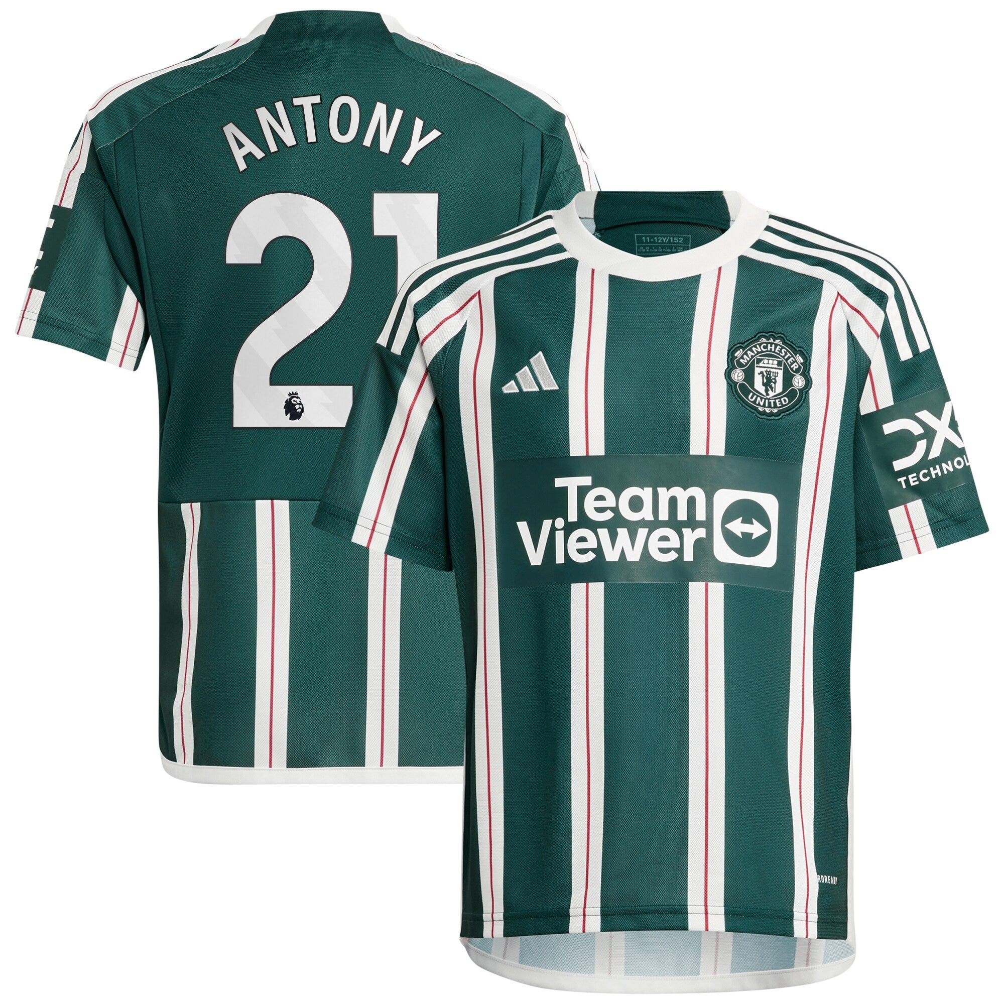 Antony Manchester United adidas Youth 2023/24 Third Replica Player Jersey - White/Green