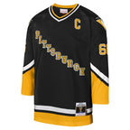 Mario Lemieux Pittsburgh Penguins Youth 1992-93 Blue Line Captain Patch Player Jersey - Black